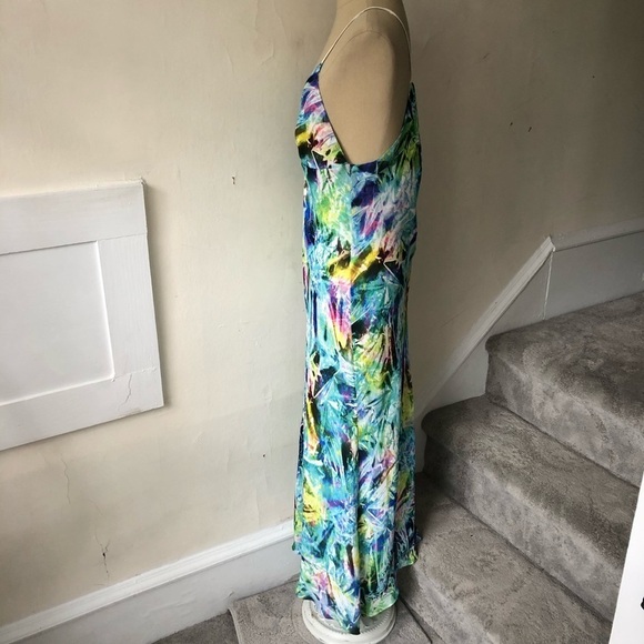 Milly Multicolor Cellophane Print Bias Maxi Dress - Picture 4 of 10